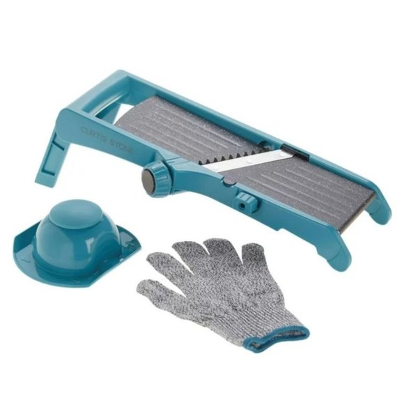 curtis stone mandoline chopper slicer new in box w/hand guard, glove and blade - Picture 2 of 4
